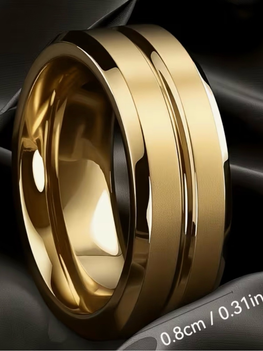 NWT-Gold Men's Polished Band Ring - Classic Comfort Fit